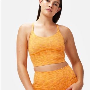 Outdoor Voices Flow Crop Top in Tangerine